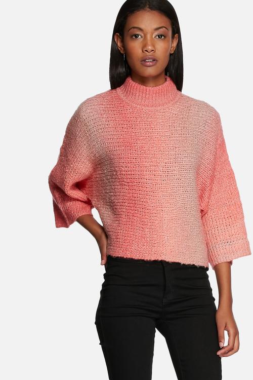 Gradient highneck knit