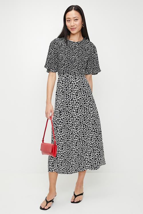 Kiss Crew Angel Slv Dress Long - Black & Ivory
