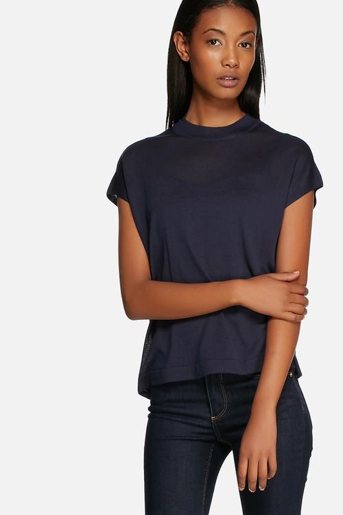 Sunset funnel neck top