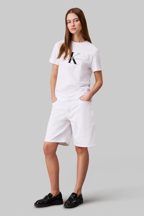 90's Straight short - white