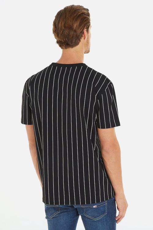 Tjm reg vertical stripe tee ext - Black