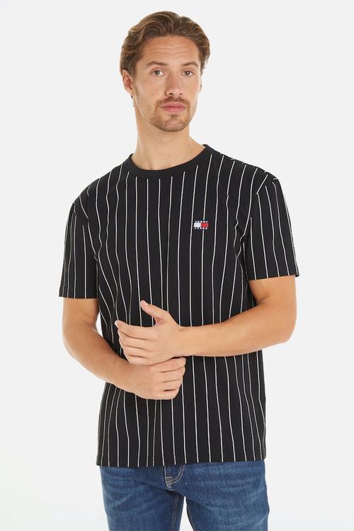 Tjm reg vertical stripe tee ext - Black