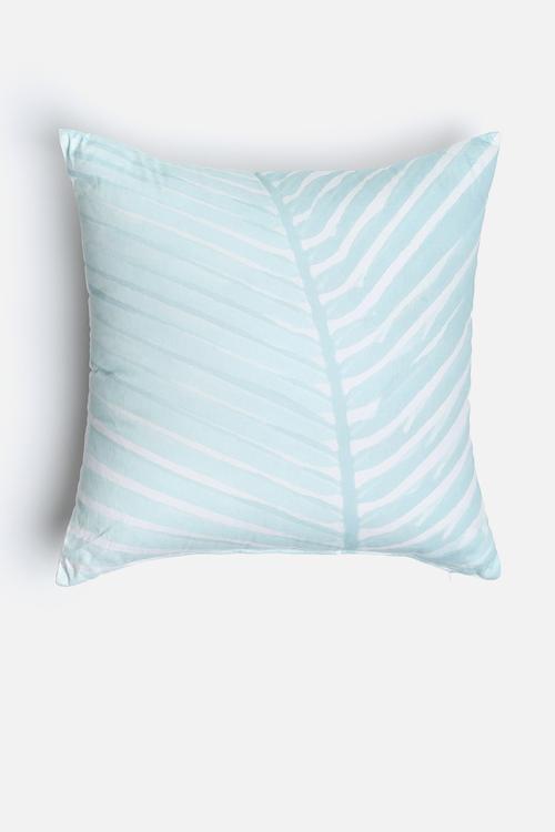 Misty leaf printed cushion