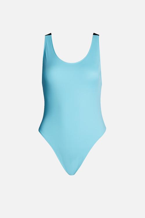 Plus scoop back one piece - blue