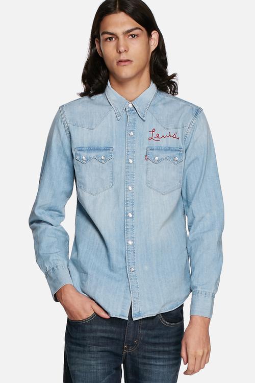Denim slim shirt