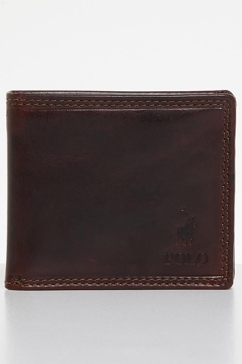 Bifold With Top Flap - Brown