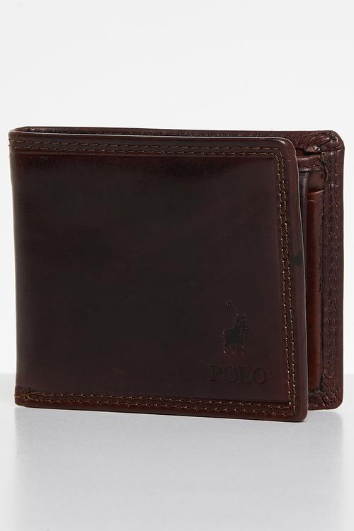 Bifold With Top Flap - Brown