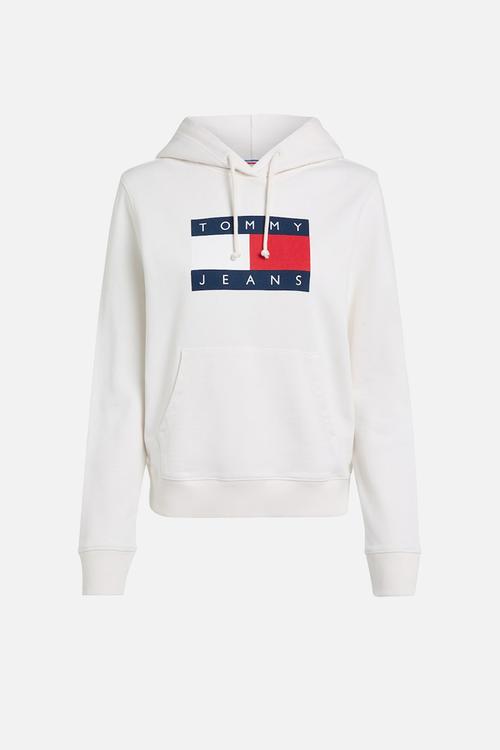 Plus tjw reg tommy flag hoodie ext - ancient white