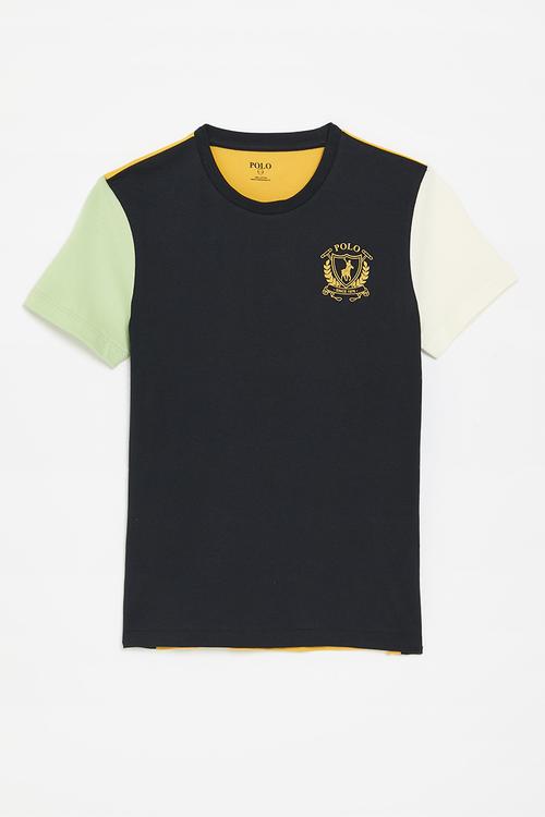 Boys tyler colour blocked tee - navy