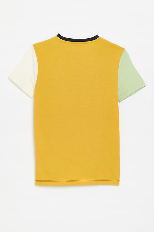 Boys tyler colour blocked tee - navy