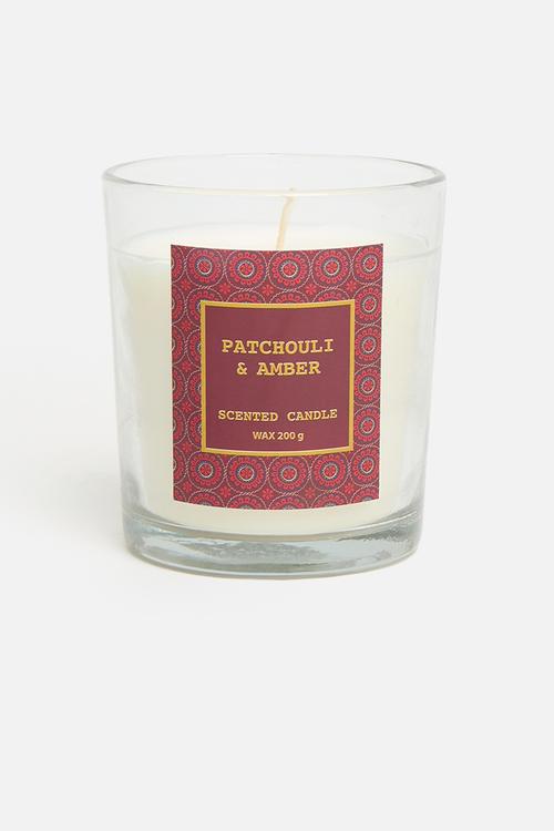 Glass Candle- Red