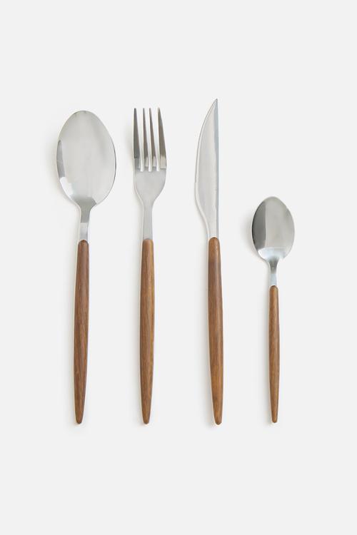 Woods cutlery set of 16 - natural