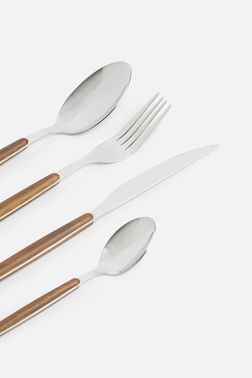 Woods cutlery set of 16 - natural