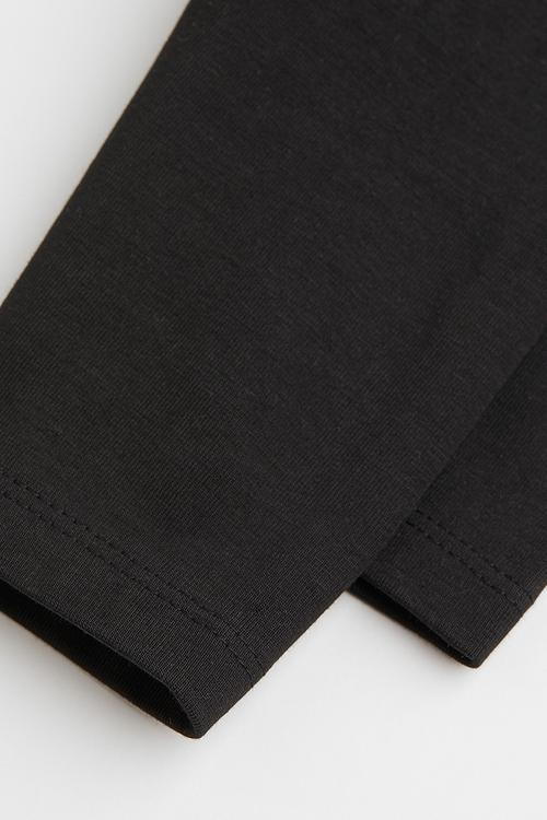 2-Pack cotton leggings - black