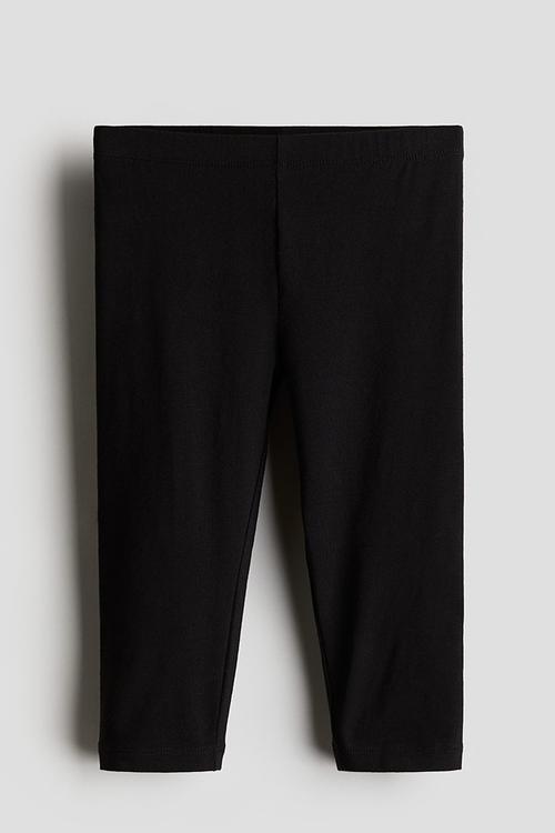 3/4-length leggings - black