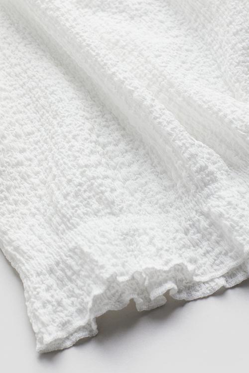Puff-sleeved top - white