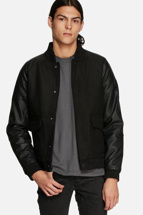 Contrast sleeve bomber 