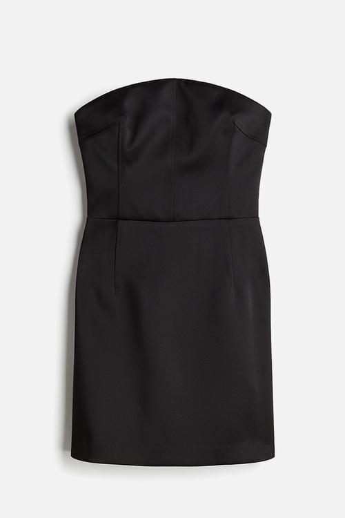Bandeau mini dress - black