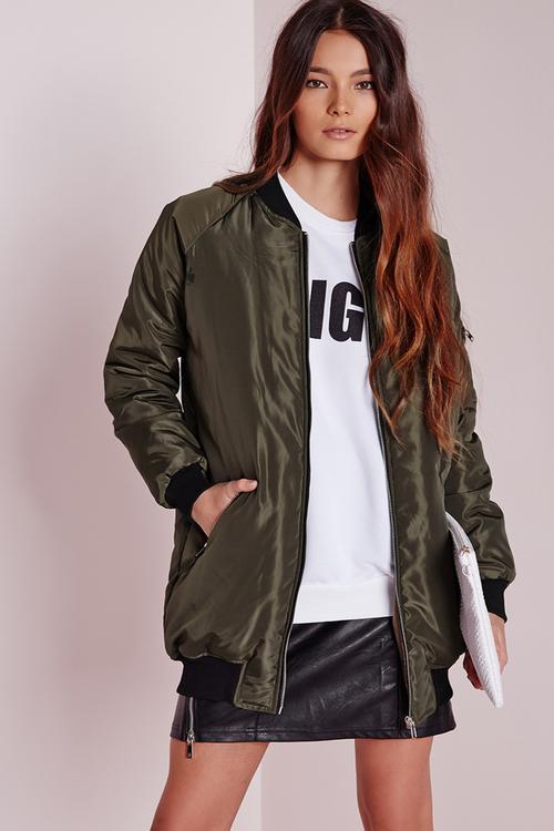 Longline padded bomber 