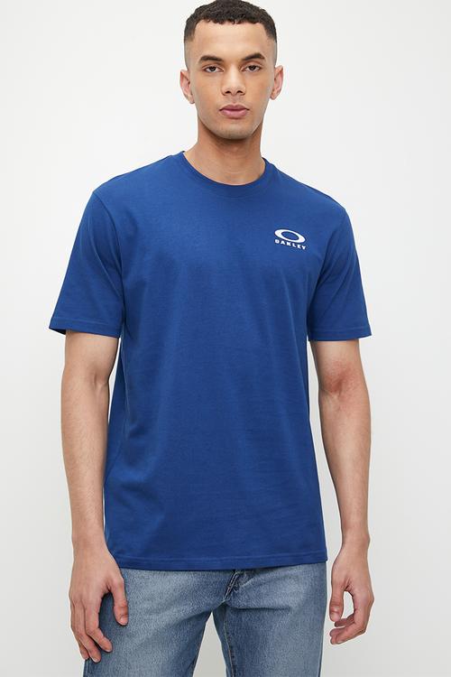 Golden hour bark tee - crystal blue