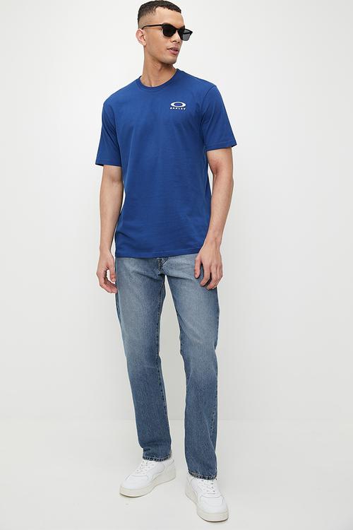 Golden hour bark tee - crystal blue