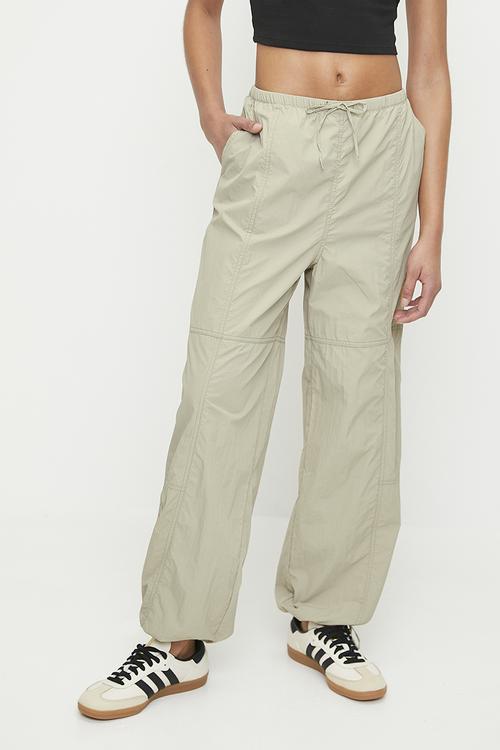 Nylon parachute trousers - beige