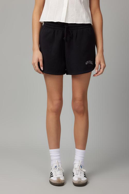 Pull On Fleece Short - Black/Ny