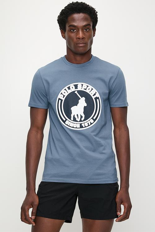 Thami Sport Short sleeve Big Logo Tee - Blue