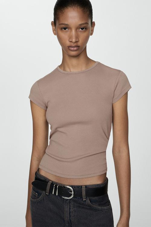 T-shirt zani - light pastel brown