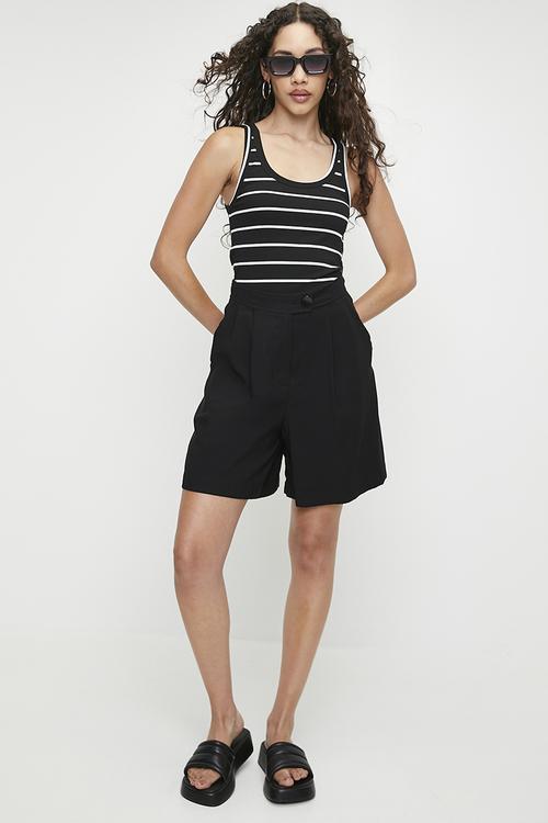  Stripe vest - black/white  