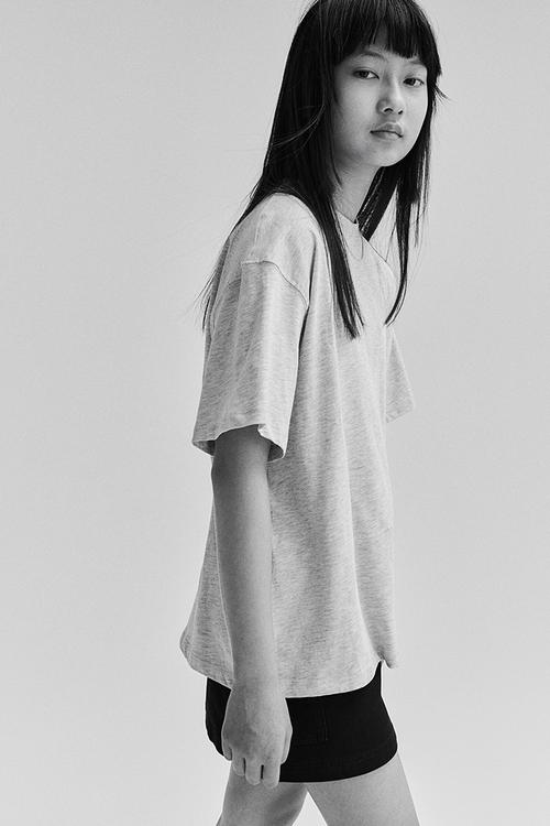 Oversized cotton jersey T-shirt - grey