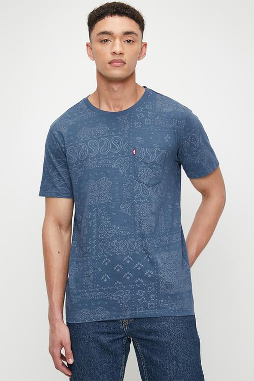 Short sleeve classic pocket tee - blue