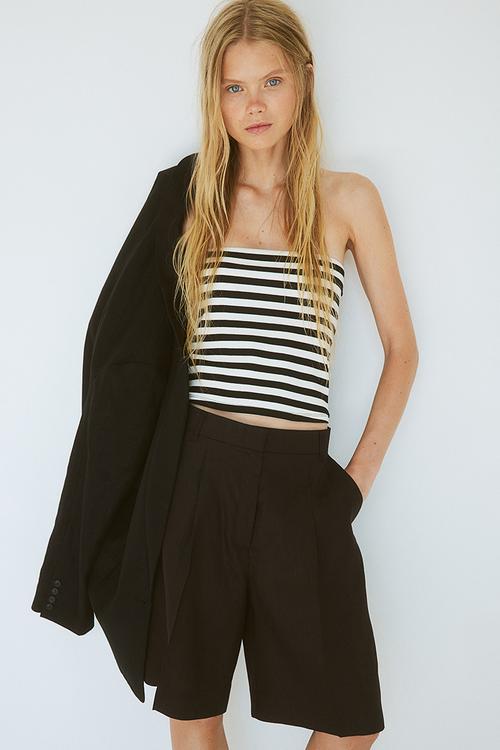 Tube top - black & white
