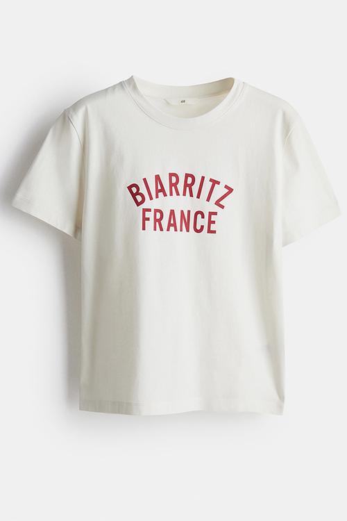 Printed t-shirt - white biarritz