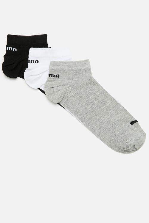 Mens 3 Pk Low cut socks - Grey melange/White/Black