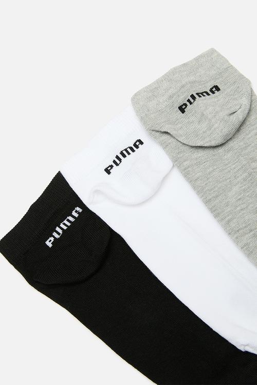 Mens 3 Pk Low cut socks - Grey melange/White/Black