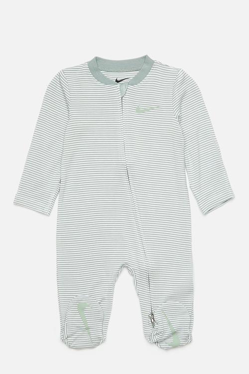 Nkn striped footed coverall - mica green