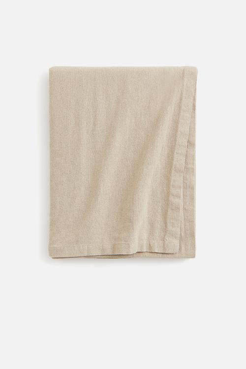 Linen-blend tablecloth - beige