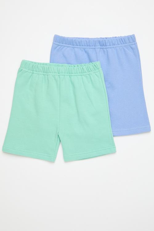 2 Pack shorts-mint & blue