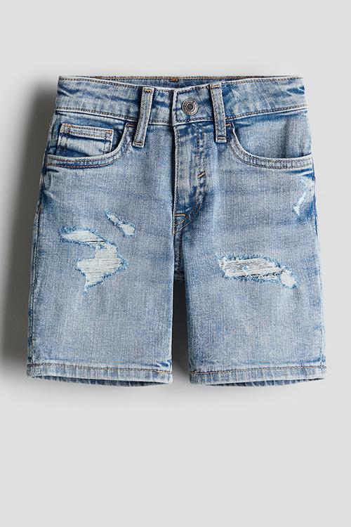 Denim shorts - light denim blue