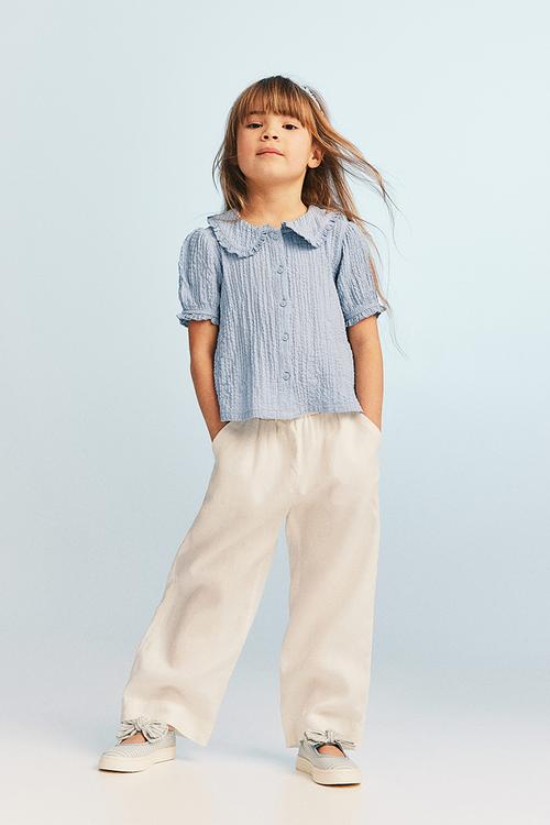Collared blouse - blue