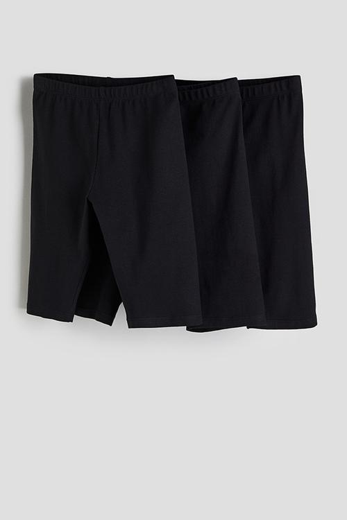 3-Pack jersey cycling shorts - black