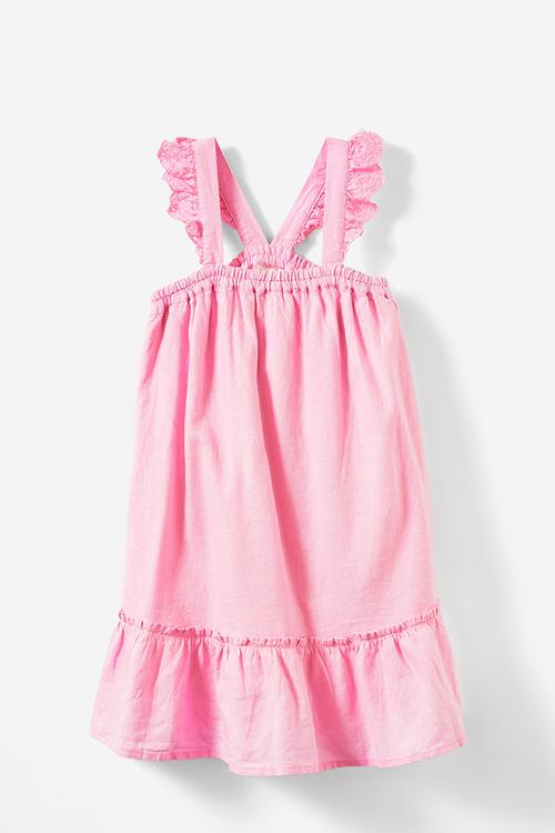 Havana flutter sleeve dress - blush pink