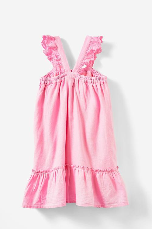 Havana flutter sleeve dress - blush pink