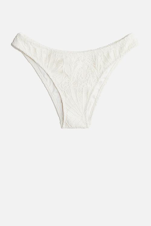 High-leg bikini bottoms - white