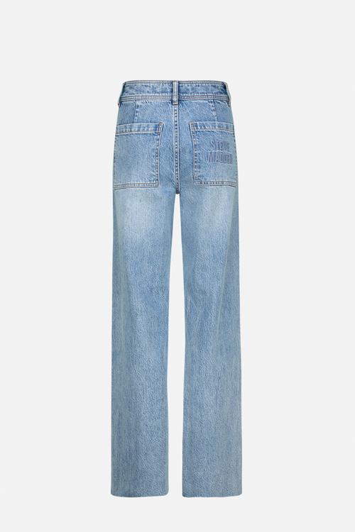 Khloe Light Wash Cropped Flare - Light Blue
