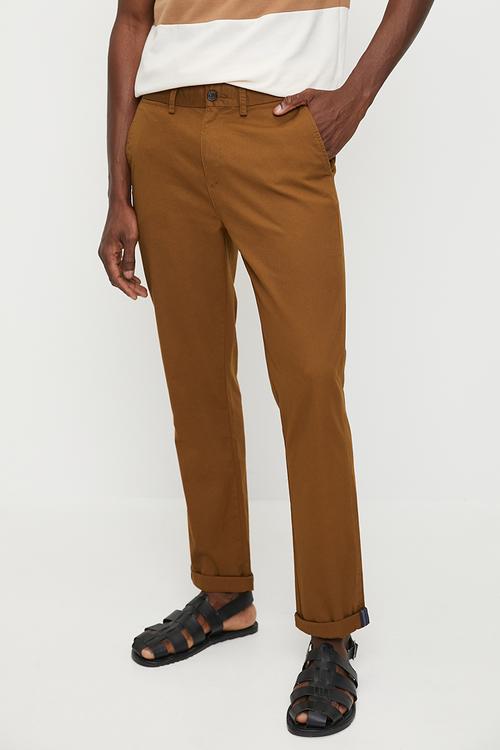 Signature Slim Stretch Chino - Utility Brown