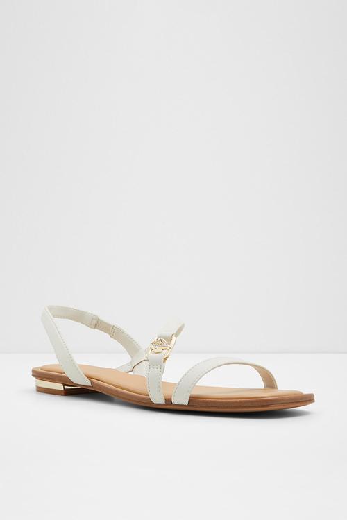 Amsale Strappy Slingback Sandal - White & Bone