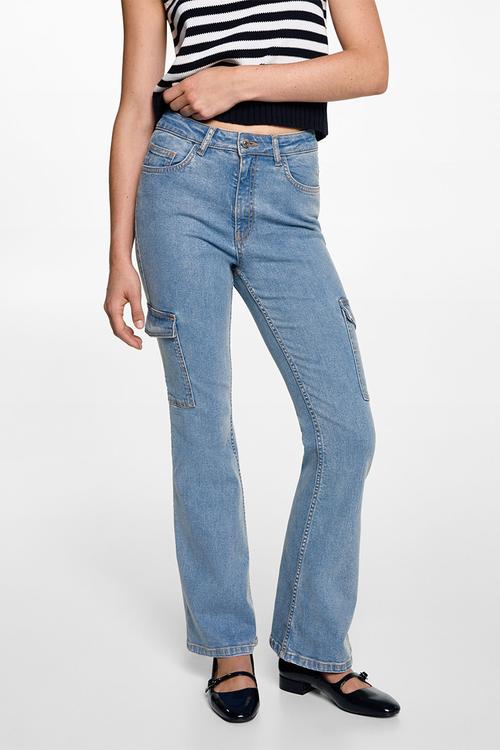 Jeans flarecar - open blue