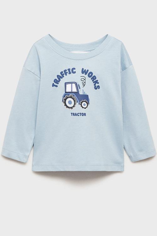 T-shirt tractor - light pastel blue